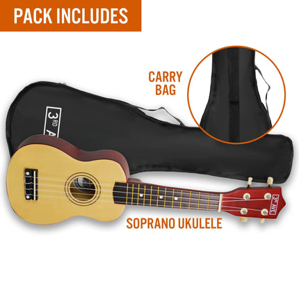 3rd Avenue Soprano Ukulele - Natural.