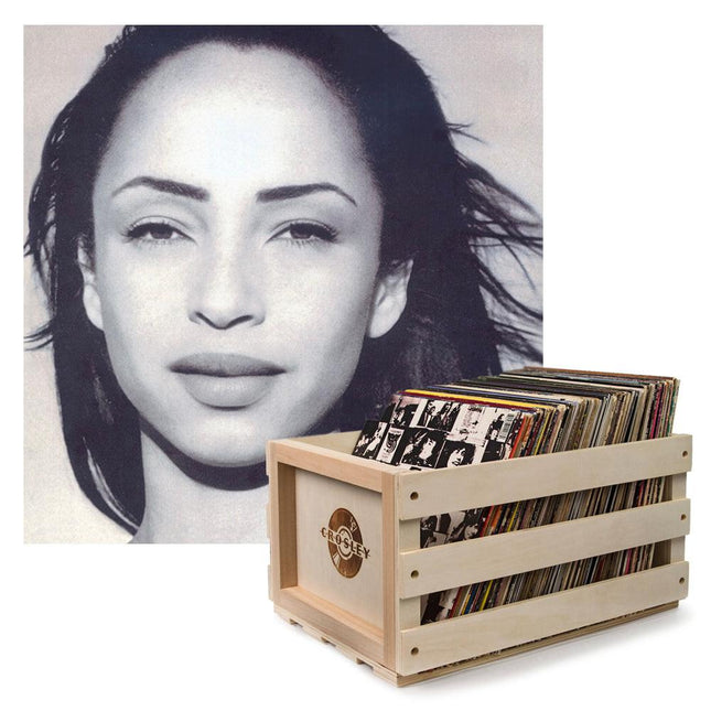 Crosley Record Storage Crate Sade The Best Of Sade Vinyl Album Bundle.