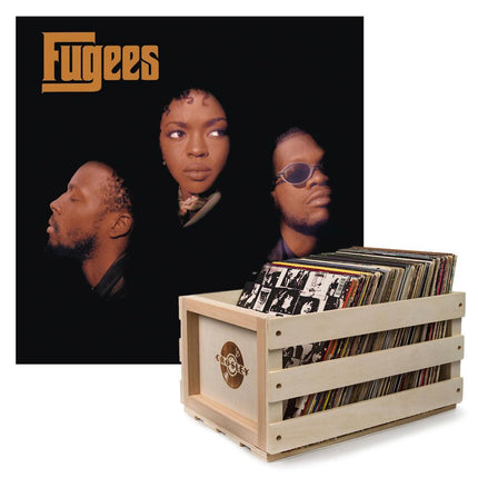 Crosley Record Storage Crate Fugees The Score Vinyl Album Bundle.
