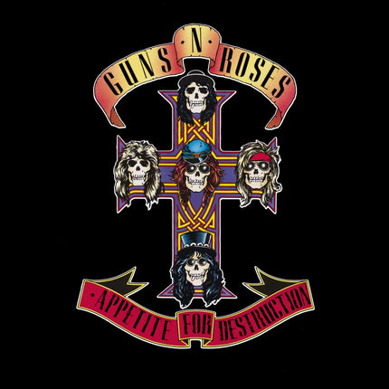 Crosley Record Storage Crate & Guns & Roses Appetite For Destruction - Vinyl Album Bundle.
