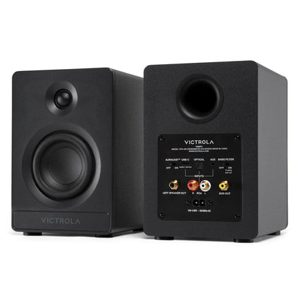 Victrola Tempo Bookshelf Speakers - Black.