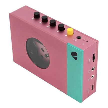 We Are Rewind Portable Cassette Player & Recorder - Edith, Pink & Green.