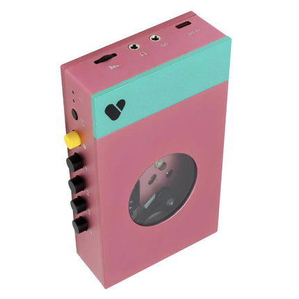 We Are Rewind Portable Cassette Player & Recorder - Edith, Pink & Green.