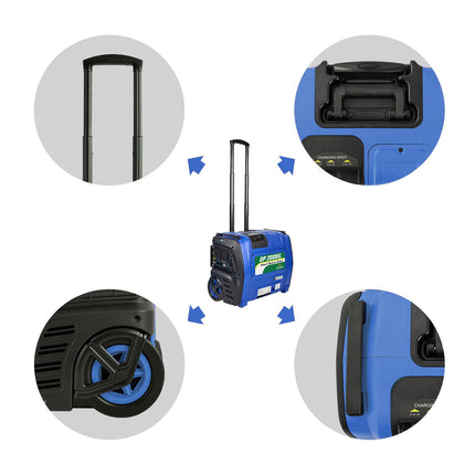 Sunovo 2000W Portable Power Station Solar Inverter Generator.