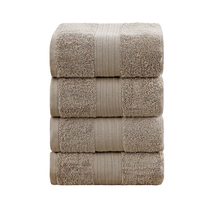 Linenland 4 Piece Cotton Bath Towels Set - Sandstone.