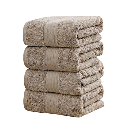Linenland 4 Piece Cotton Bath Towels Set - Sandstone.