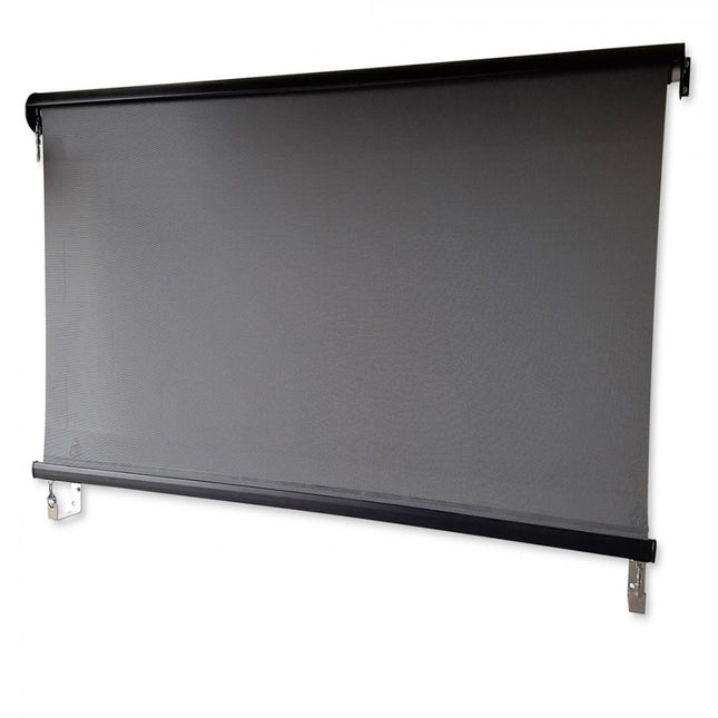 Outdoor Roller Blind Sun Screen Awning With Aluminium Hood.
