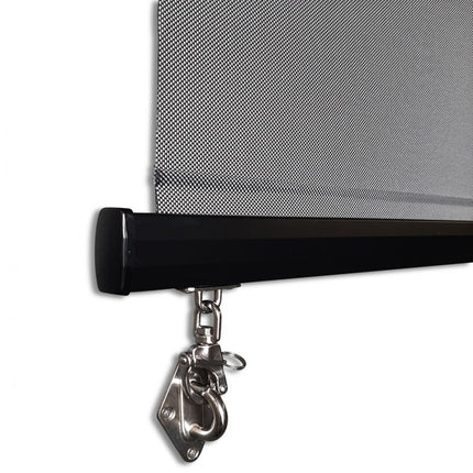 Outdoor Roller Blind Sun Screen Awning With Aluminium Hood.