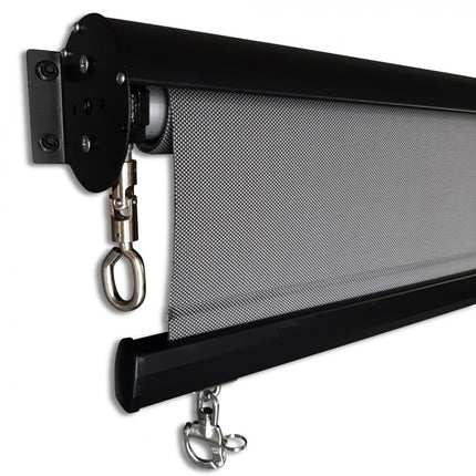Outdoor Roller Blind Sun Screen Awning With Aluminium Hood.