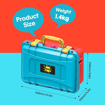 DEVASO Carrying Case for Nintendo Switch OLED Case, Professional Safe Hard-Red & Blue.
