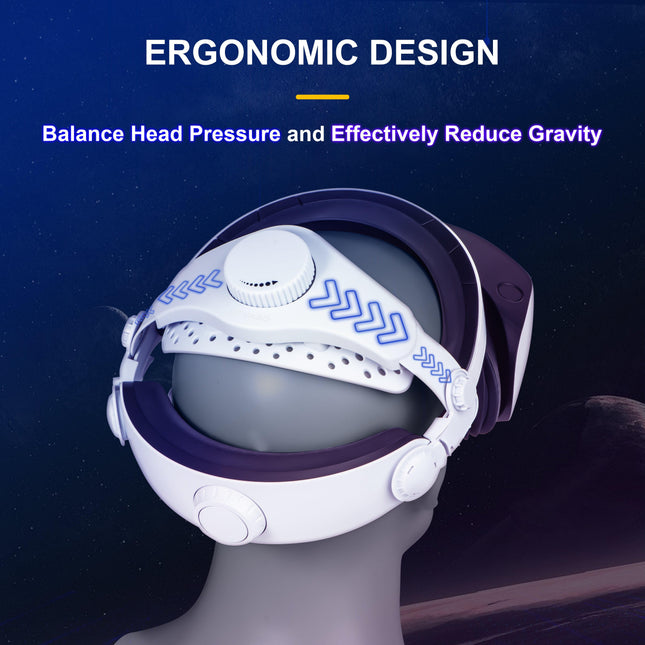 DEVASO Adjustable Head Strap for Playstation VR2, Reduced Pressure Lightweight.