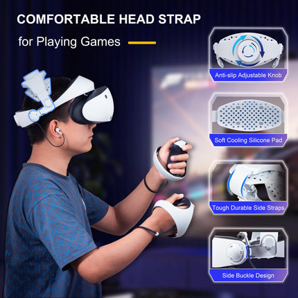 DEVASO Adjustable Head Strap for Playstation VR2, Reduced Pressure Lightweight.