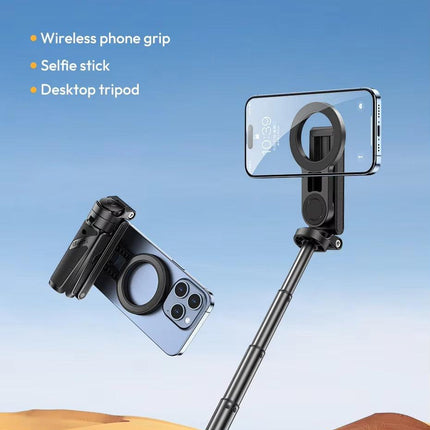 Ulanzi JJ03 Magnetic Phone Tripod Wireless Phone Grip Selfie Stick Desktop Tripod with Remote Control Photography Livestreaming.