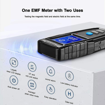 ERICKHILL EMF Meter Digital Electromagnetic Field Radiation Detector Machine.