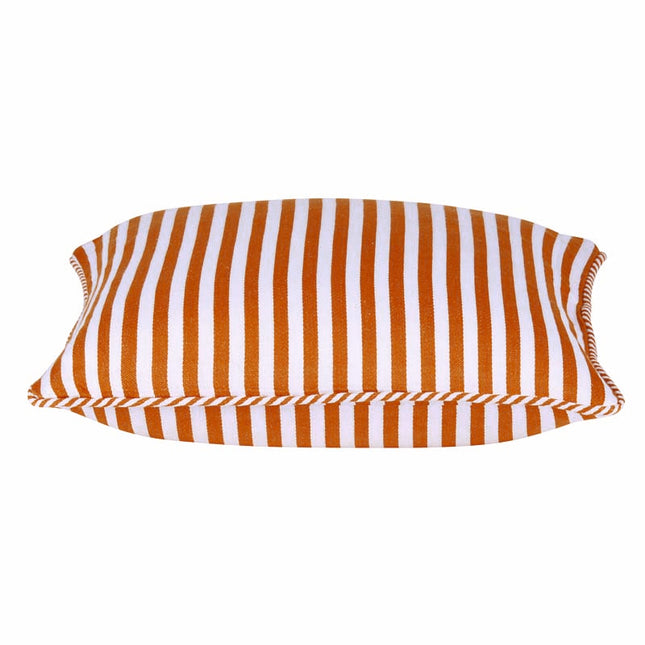 Dandi Orange & White Striped Nautical Cushion Cover 40x40cm.