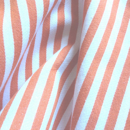Dandi Orange & White Striped Nautical Cushion Cover 40x40cm.