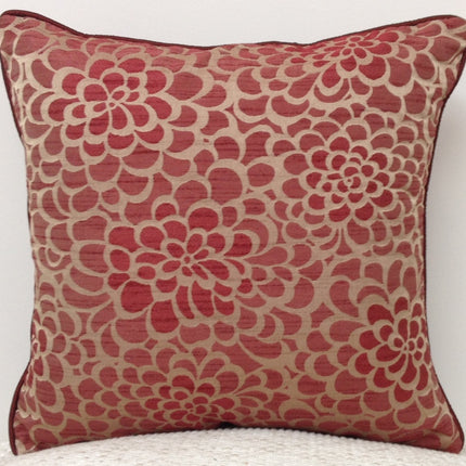 Flower Marone Petal Design Cushion Cover Maroon.