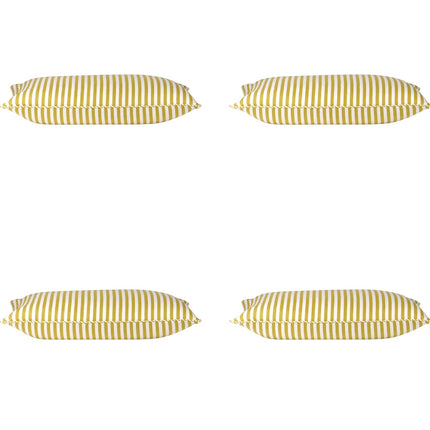 Pack of 4 Dandi Mustard Yellow & White Rectangle Cushion Covers.