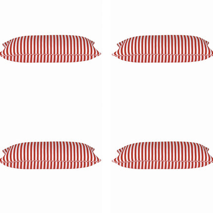 Pack of 4 Dandi Red & White Rectangle Cushion Covers.