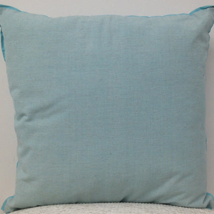 Pack of 4 Frida Aqua Blue 50cm x 50cm Cushion Covers with piping.