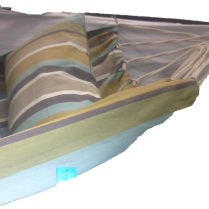 Corban Aqua Hammock Multicoloured Stripes 220x140cm.
