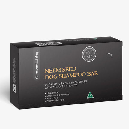 Essential Dog Shampoo Bar (Eucalyptus, Neem & Lemongrass).