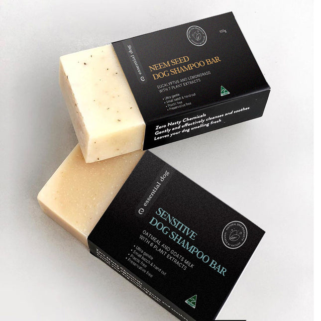 Essential Dog Shampoo Bar (Eucalyptus, Neem & Lemongrass).