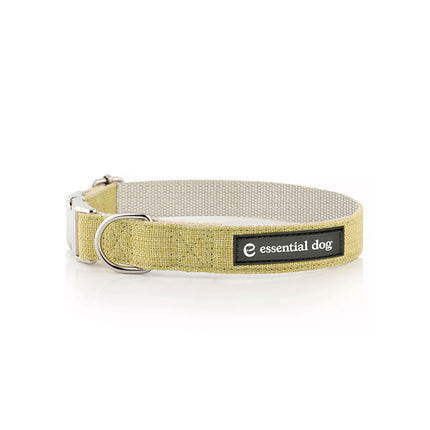 Natural Hemp & Cotton Dog Collar (Grass Green).