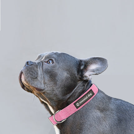 Natural Hemp & Cotton Dog Collar (Pretty Pink) EXTRA SMALL.