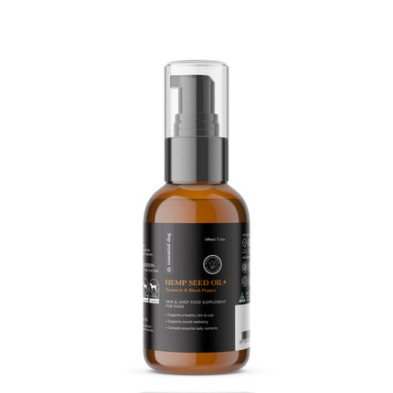 Raw Hemp Seed Oil Food Supplement for Dogs.