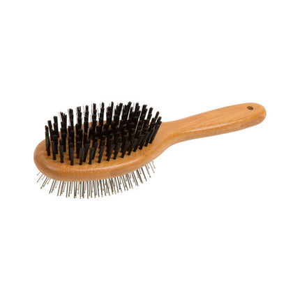 Natural Bamboo Two Sided Brush: Cats & Dogs.