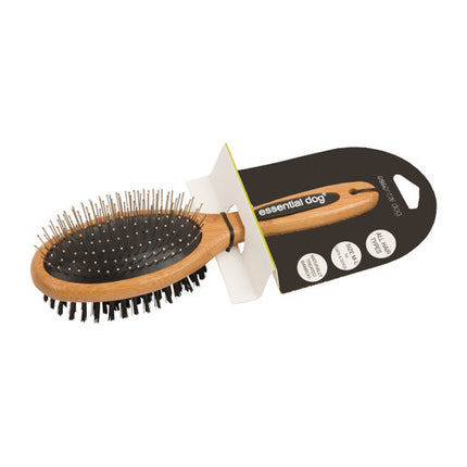 Natural Bamboo Two Sided Brush: Cats & Dogs.