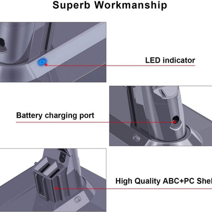 Battery for all Dyson V7 SV11 vacuum cleaners.