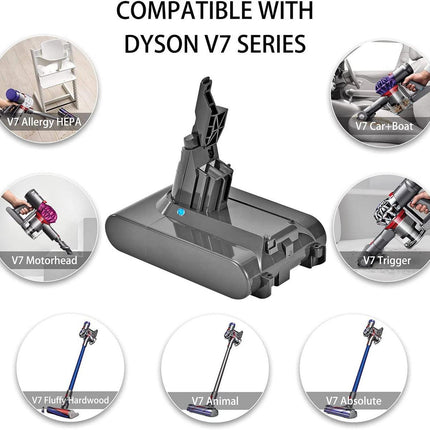 Battery for all Dyson V7 SV11 vacuum cleaners.