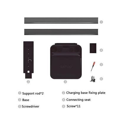Satuo S1 Docking stand for Dyson stick vacuum cleaners.