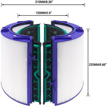 Glass HEPA + Inner Carbon Filter for Dyson Pure Cool Air Purifier.