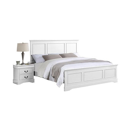 4 Pcs Bedroom Suite Solid MDF Queen White
