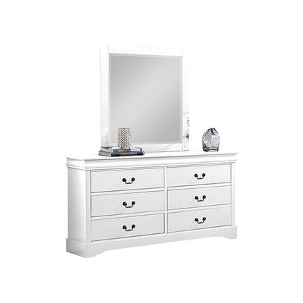 4 Pcs Bedroom Suite Solid MDF Queen White