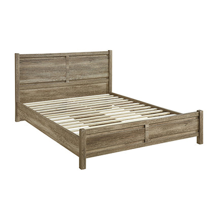 Queen Size Bed Frame Natural Wood like MDF in Oak Colour.