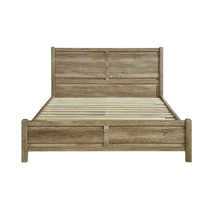 Queen Size Bed Frame Natural Wood like MDF in Oak Colour.