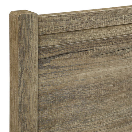 Queen Size Bed Frame Natural Wood like MDF in Oak Colour.