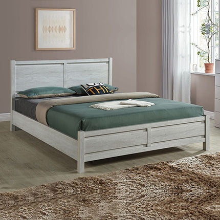 Queen Size Bed Frame Natural Wood like MDF in Oak Colour.