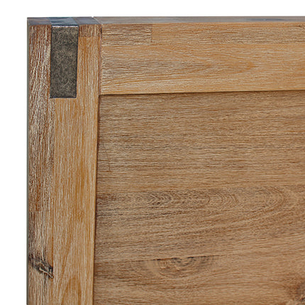 Bed Frame King Single Size in Solid Wood Veneered Acacia Bedroom Timber Slat in Oak.