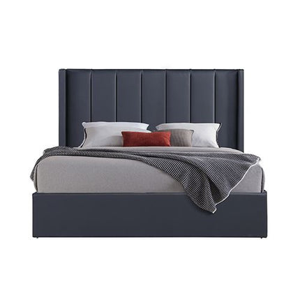 Gas Lift King Bed Frame MDF in Black
