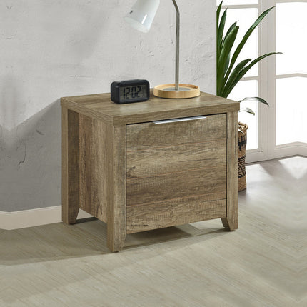 Bedside Table 2 drawers Storage Table Night Stand MDF in Oak.