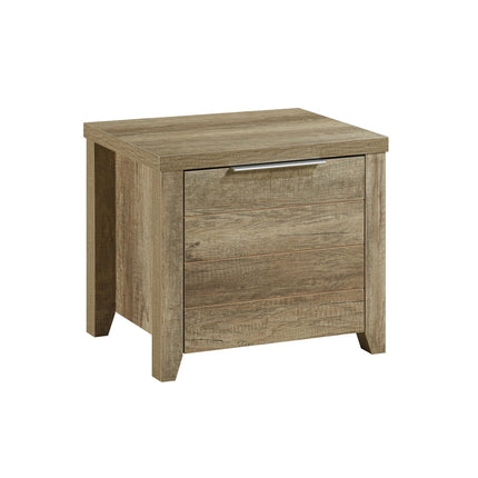 Bedside Table 2 drawers Storage Table Night Stand MDF in Oak.