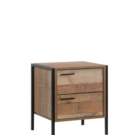 Bedside Table 2 drawers Night Stand Particle Board Construction in Oak Colour.