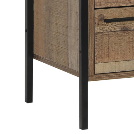 Bedside Table 2 drawers Night Stand Particle Board Construction in Oak Colour.