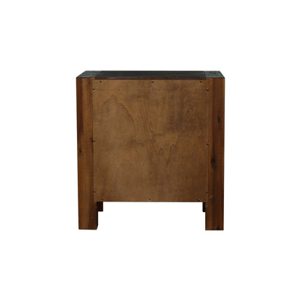 Bedside Table 2 drawers Night Stand Solid Wood Acacia Storage in Chocolate Colour.