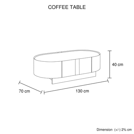 Coffee Table MDF Board Melamine Interior Ample Storage in Dark Walnut colour.